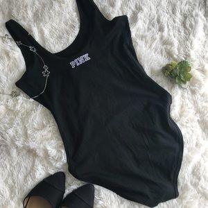 PINK EUC Black Bodysuit Tank Size M